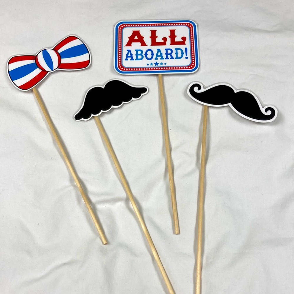 Ultimate Thomas the train party photo prop sticks